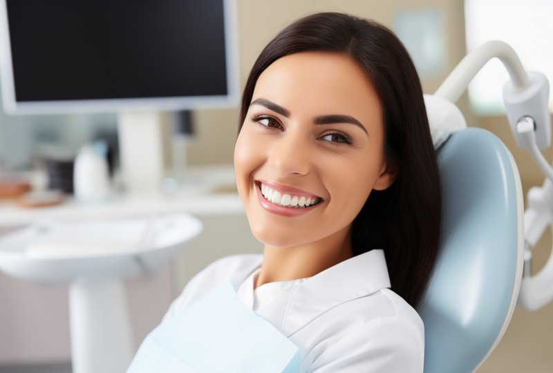 woman pleased with the results of her smile makeover